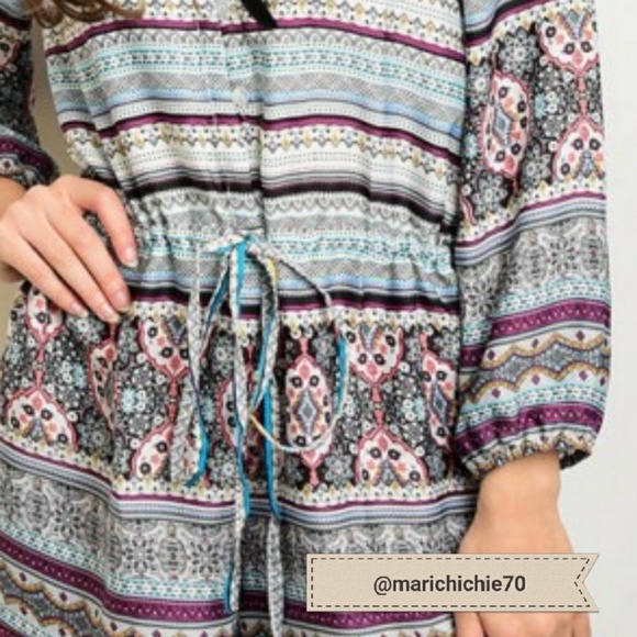 Purple Multi Print Romper - Picture 2 of 3